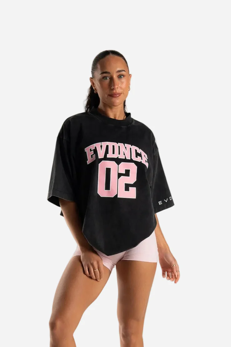 EVDNCE 02 Oversized Tee - Washed Black - Image 8