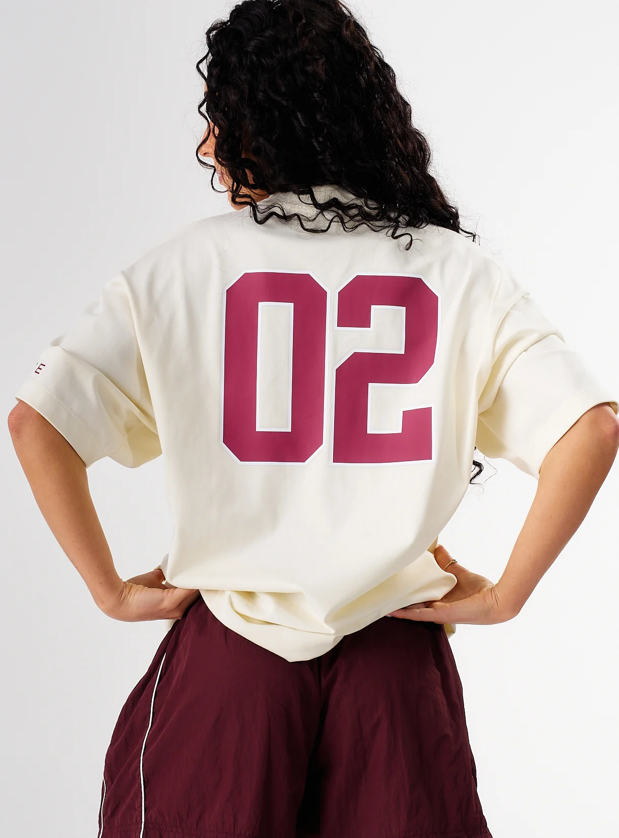 EVDNCE 02 Oversized Tee - Vanilla / Beet - Image 18