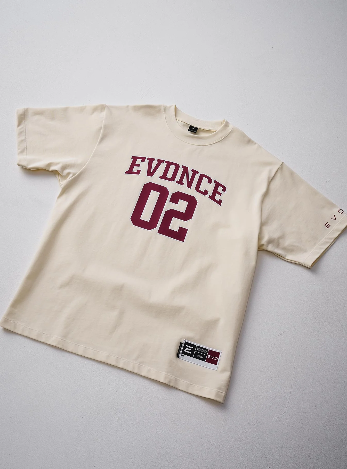 EVDNCE 02 Oversized Tee - Vanilla / Beet - Image 19