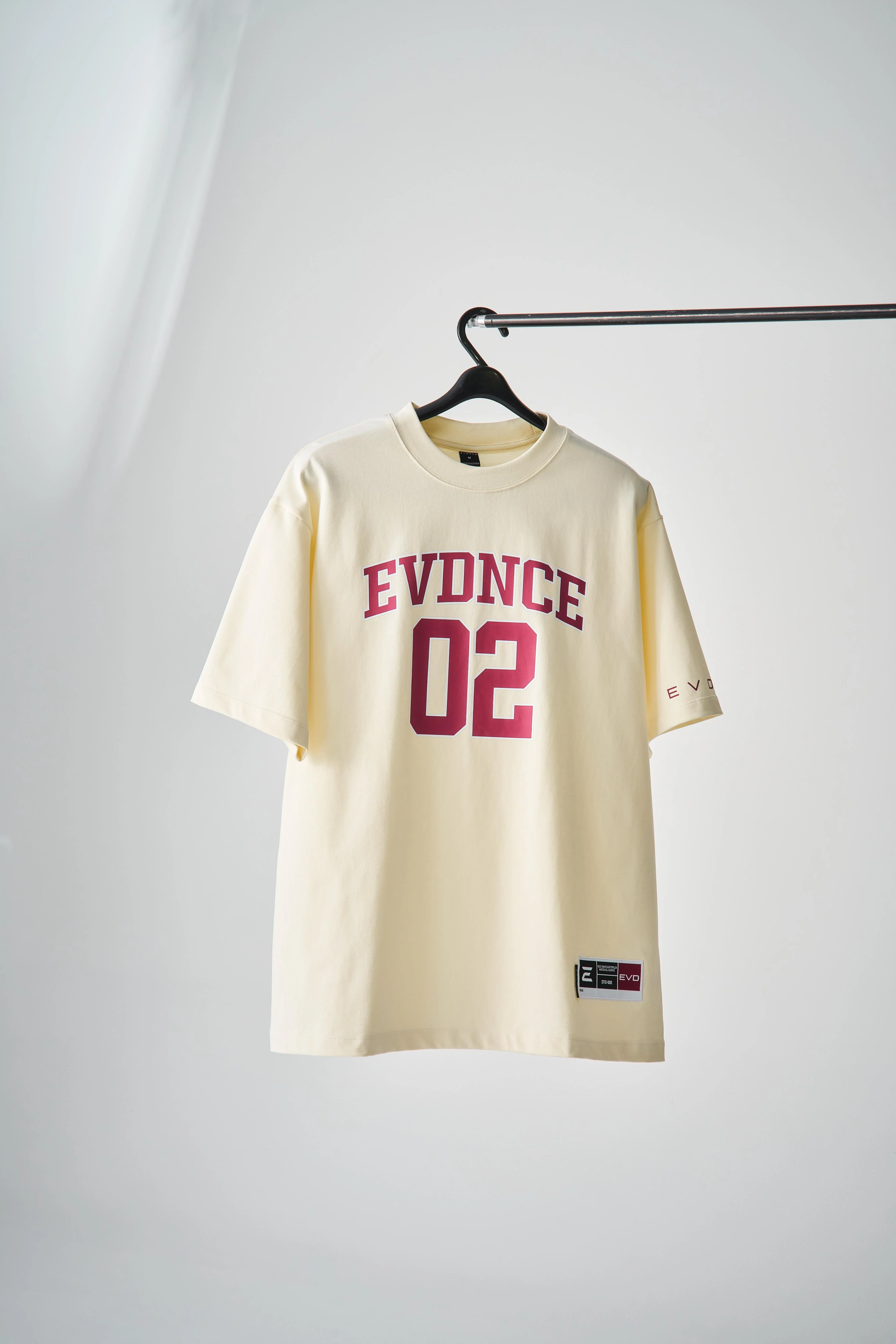 EVDNCE 02 Oversized Tee - Vanilla / Beet - Image 3