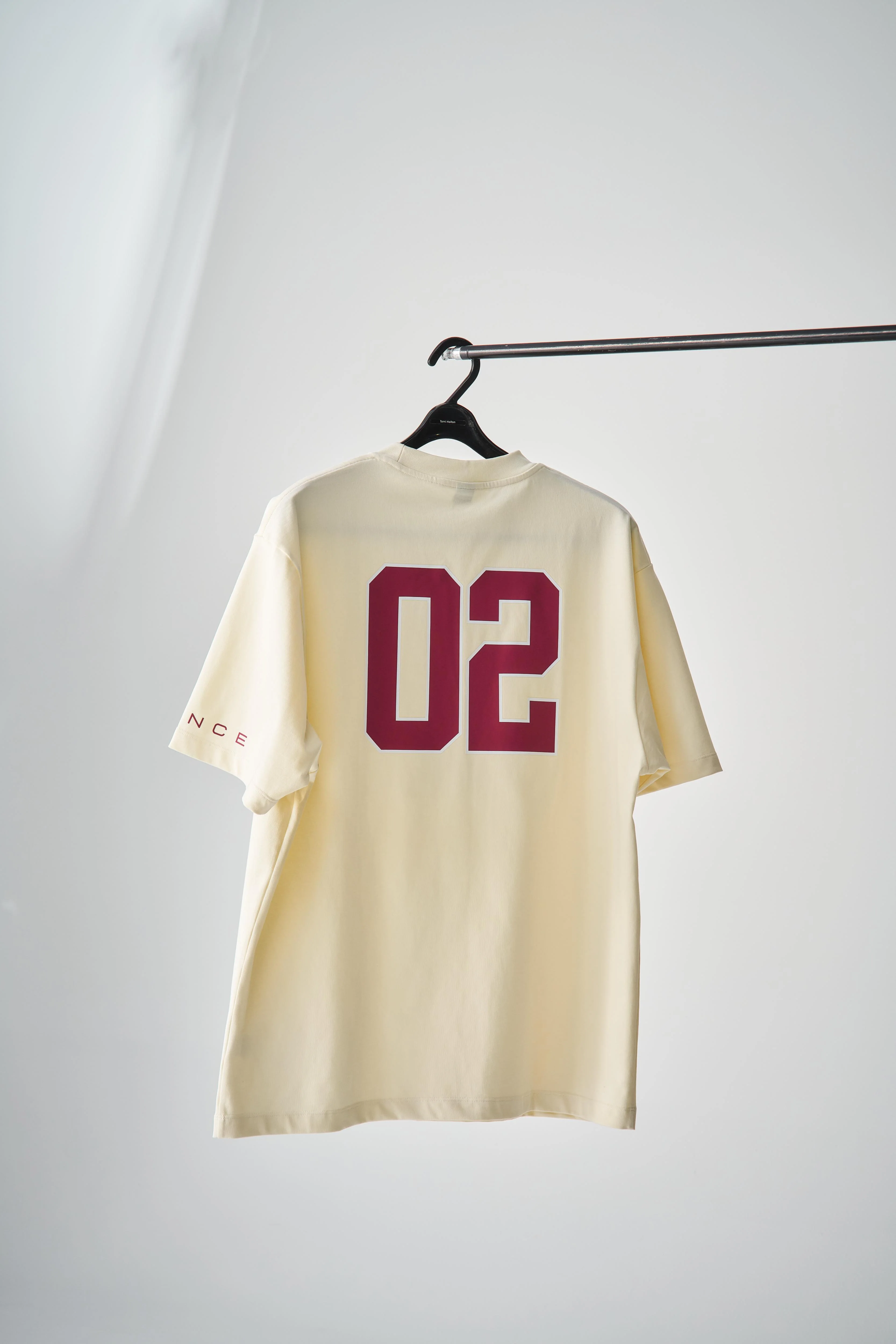 EVDNCE 02 Oversized Tee - Vanilla / Beet - Image 4