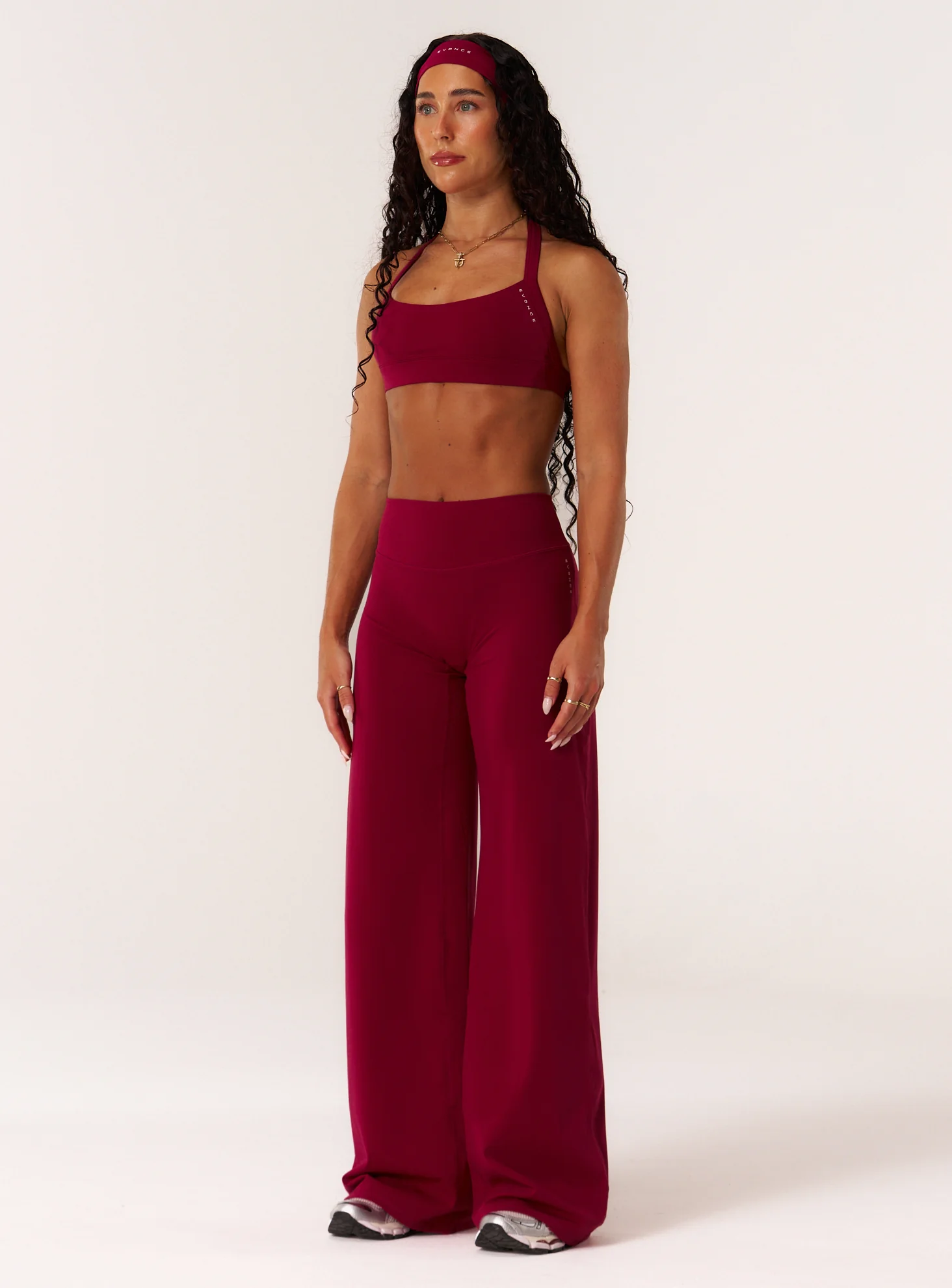 Cloud Compression Wide Leg Leggings - Beet - Image 3