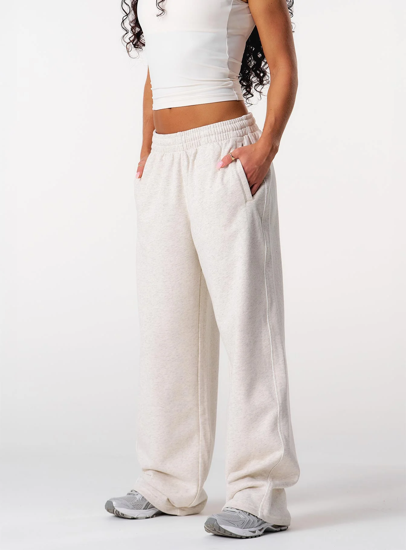 Core Relaxed Track Pants - Grey Marl - Image 2