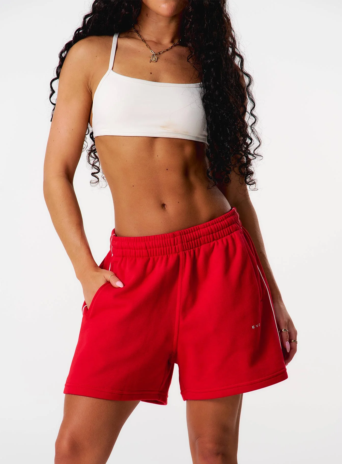 Core Relaxed Track Shorts - Red - Image 4
