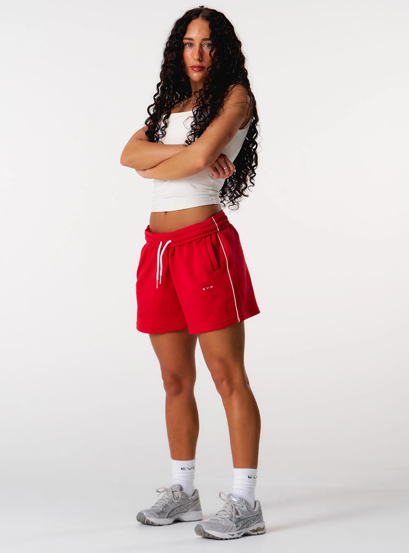 Core Relaxed Track Shorts - Red - Image 7