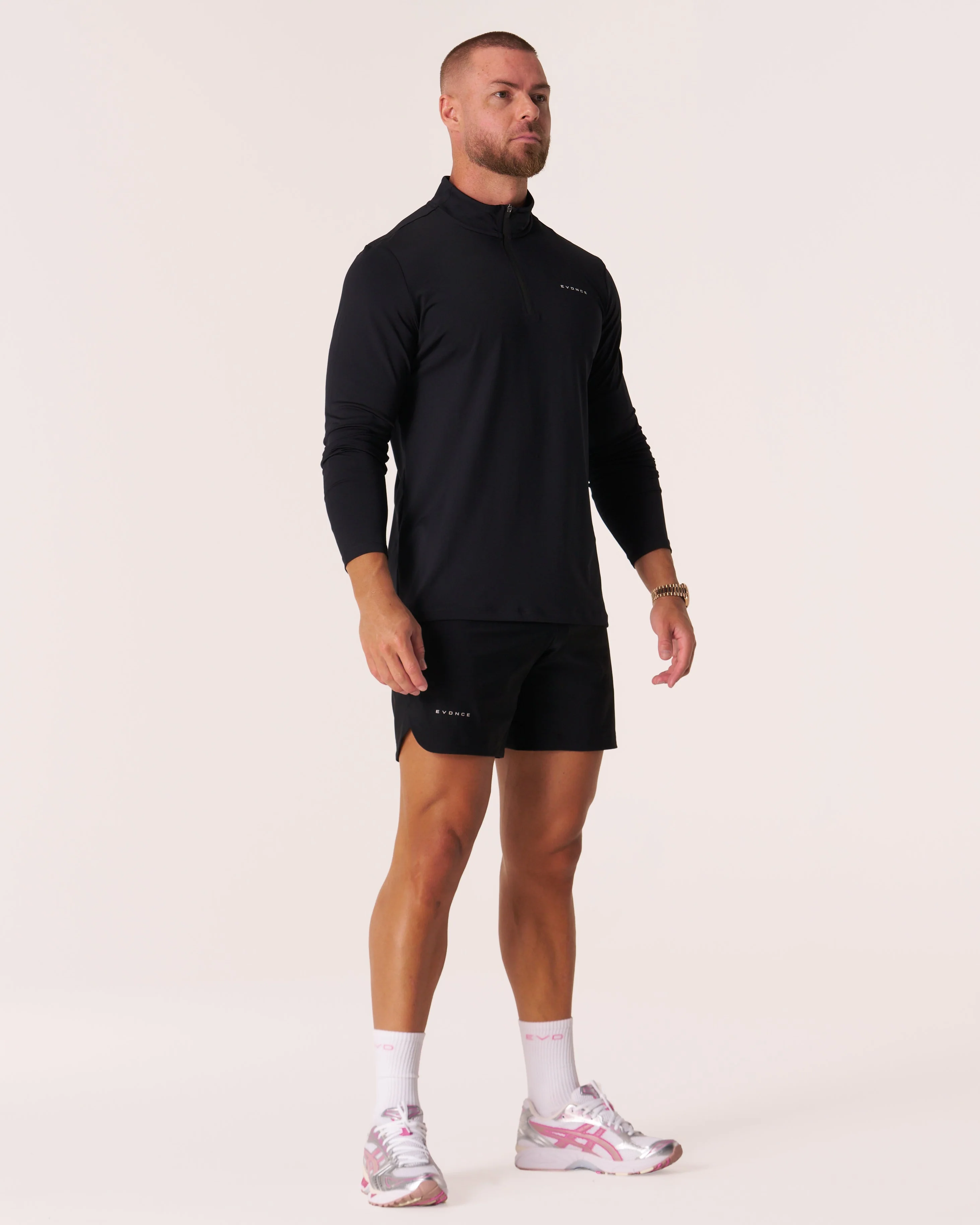 EVDNCE Long Sleeve Quarter Zip - Black - Image 6