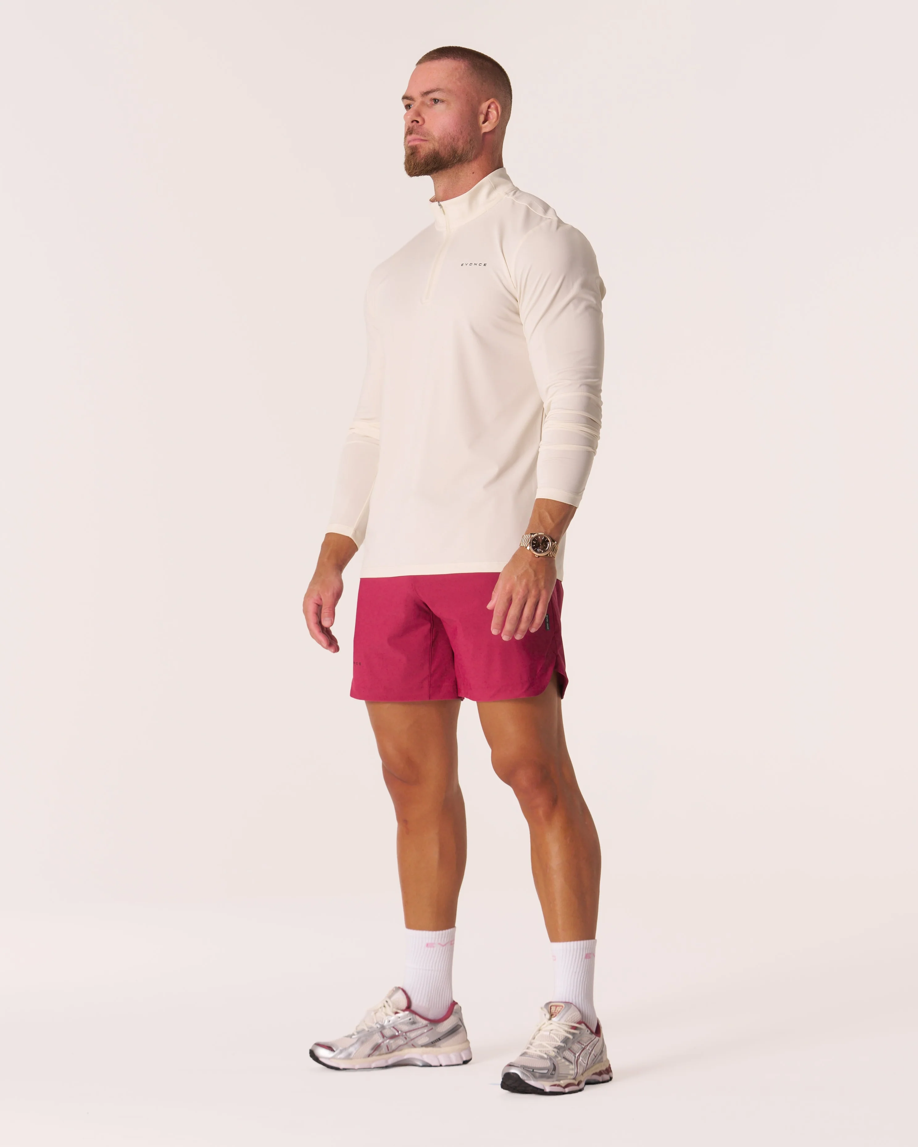 EVDNCE Long Sleeve Quarter Zip - Vanilla - Image 3