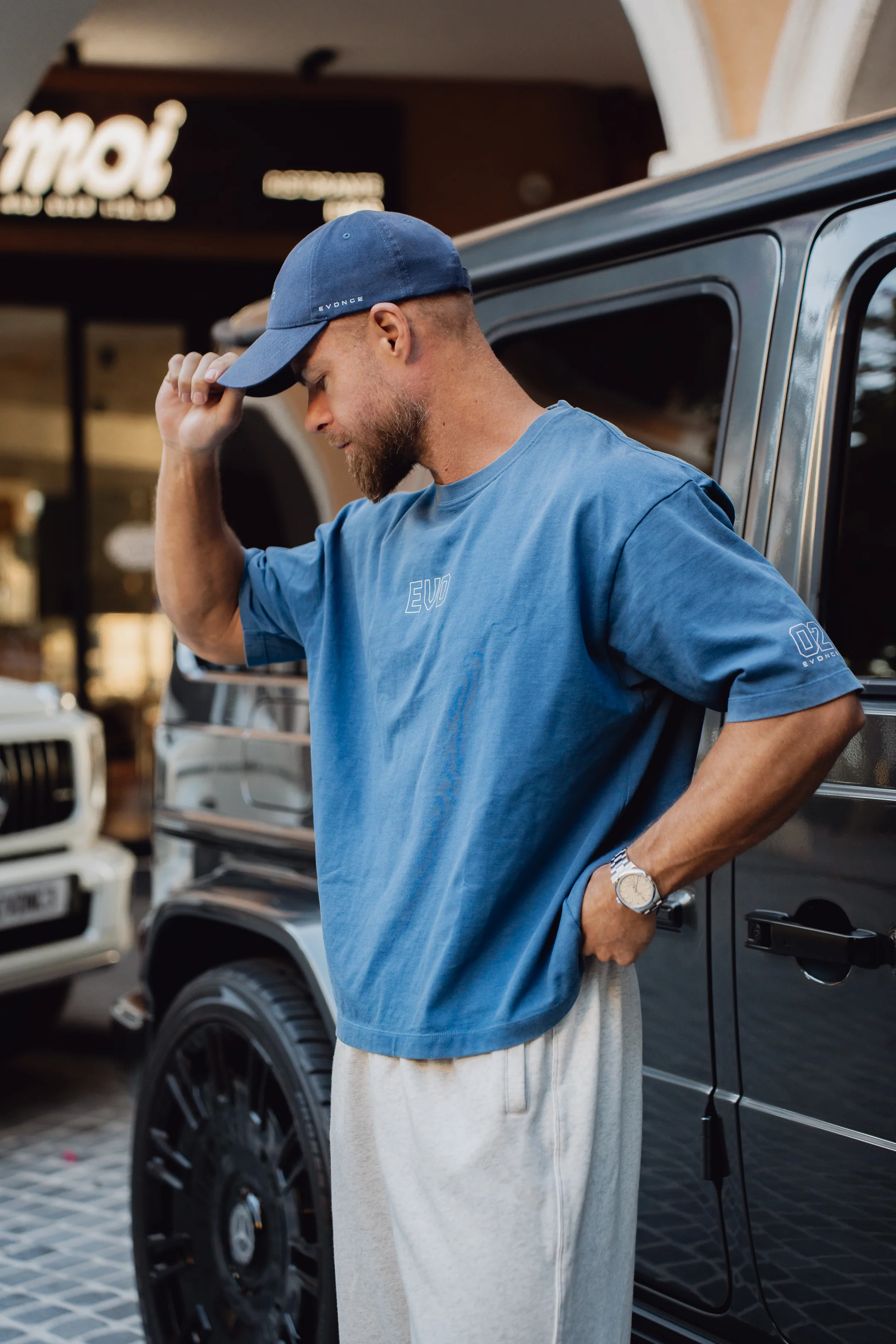 Core Oversized Tee - Washed Out Blue - Image 9