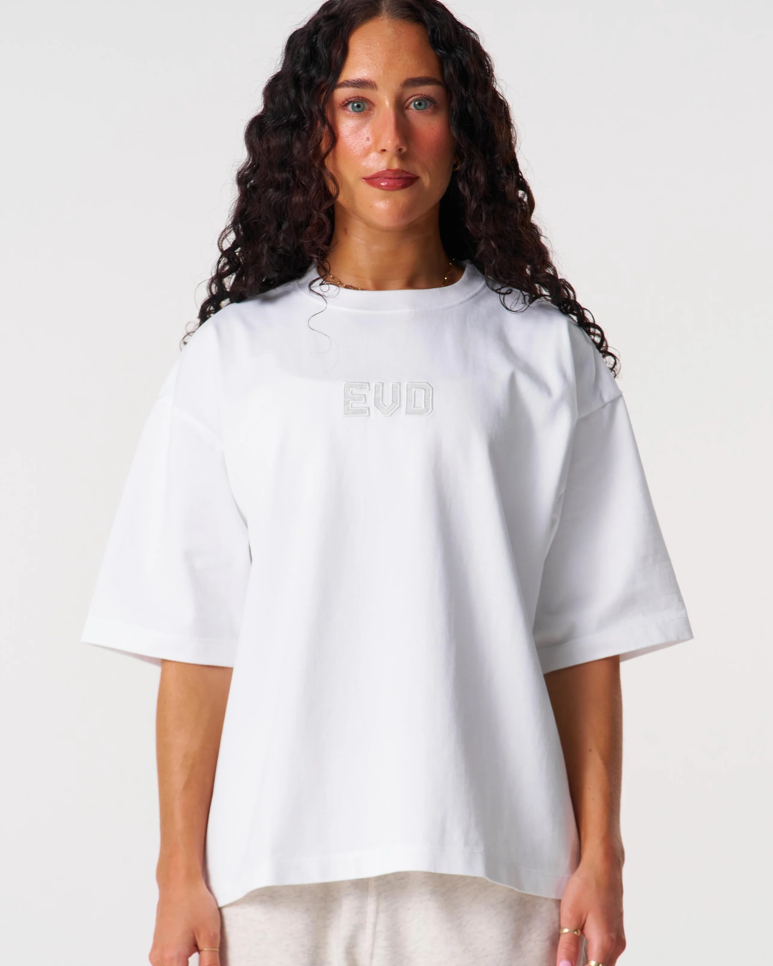 Core Oversized Tee - White - Image 2