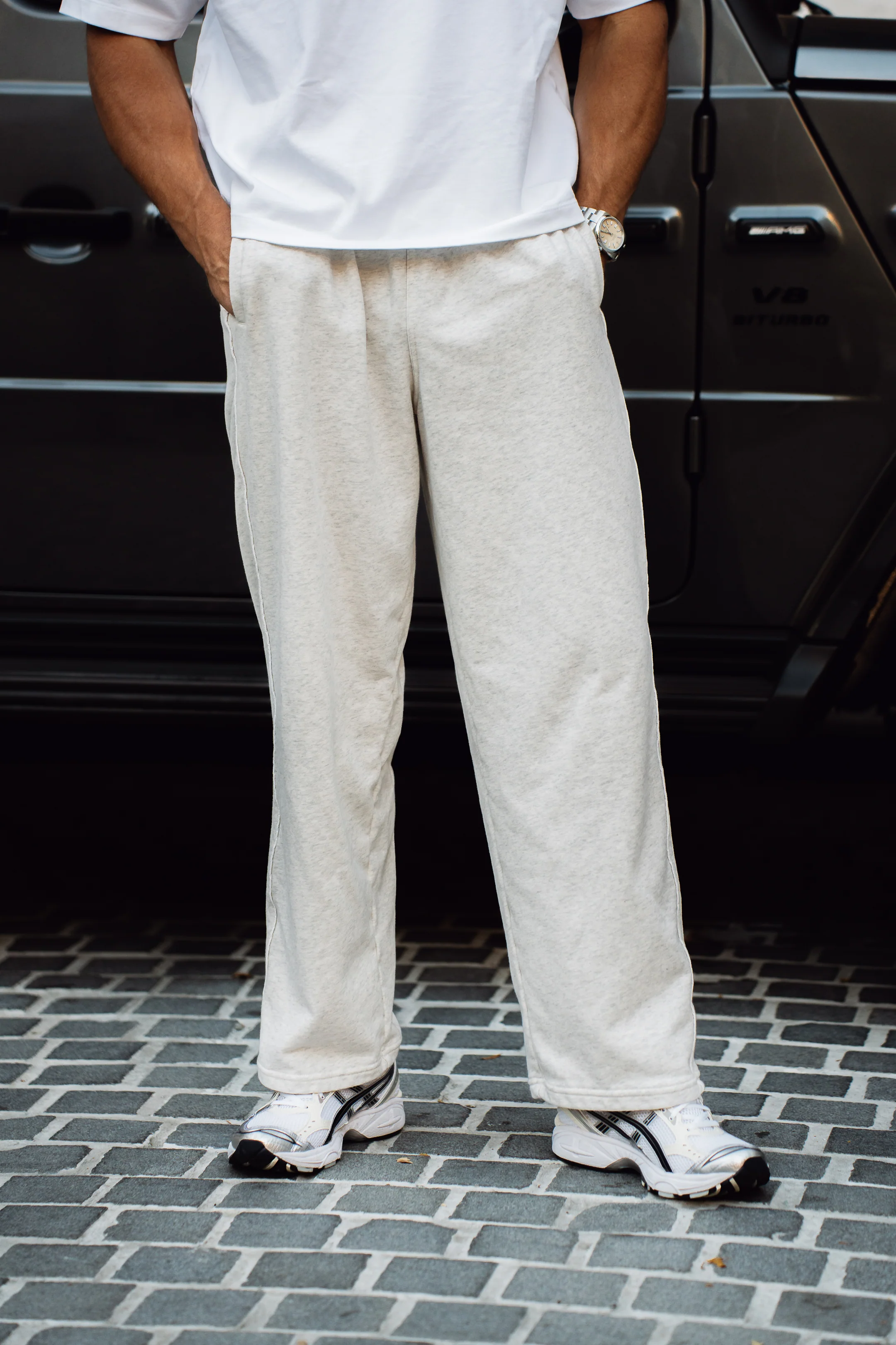 Core Track Pants - Grey Marl - Image 4