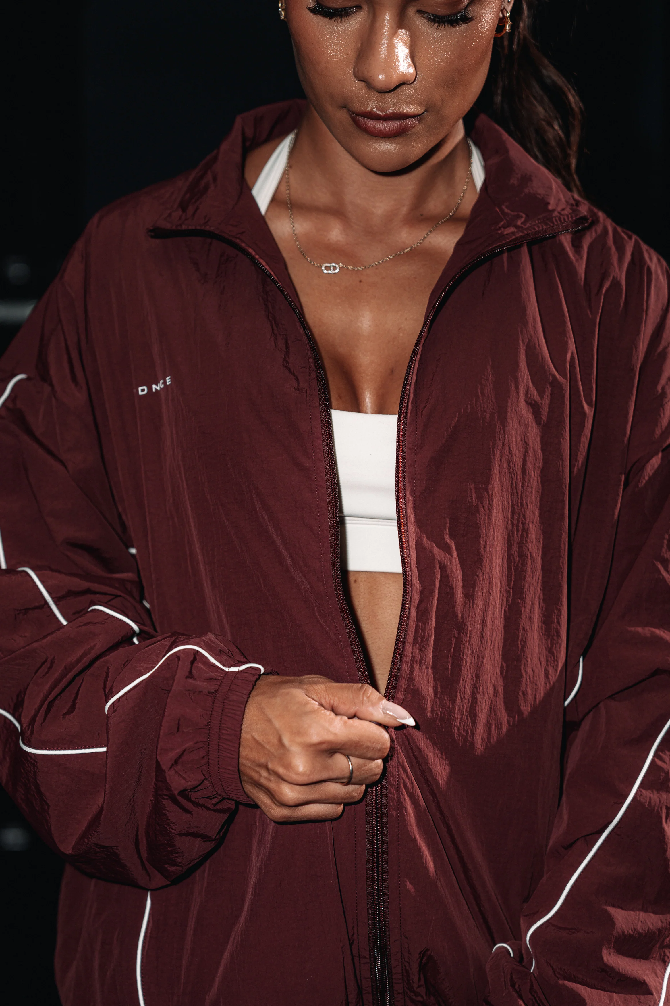 Stride Tracksuit Jacket - Burgundy - Image 40