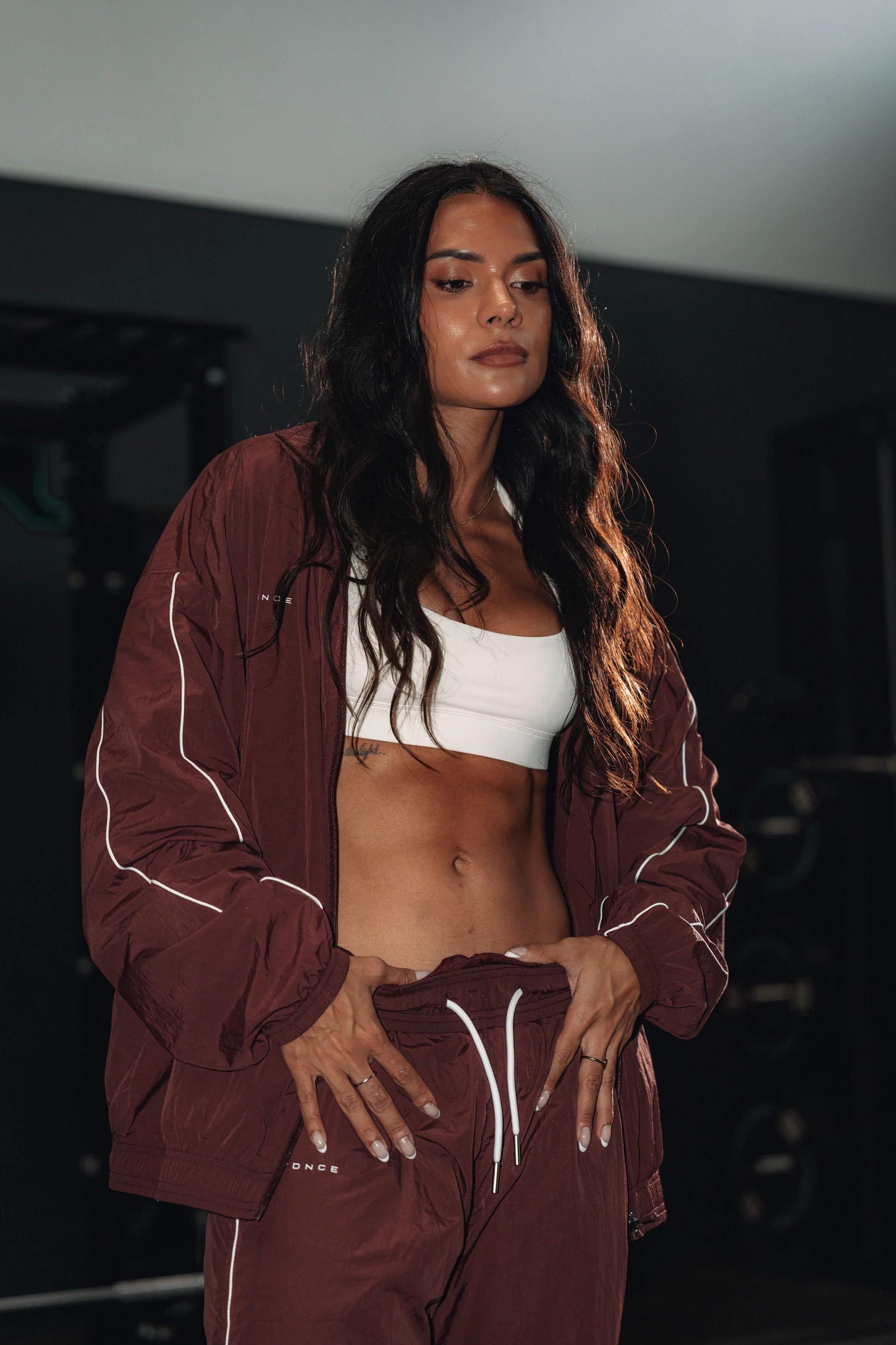Stride Tracksuit Jacket - Burgundy - Image 41