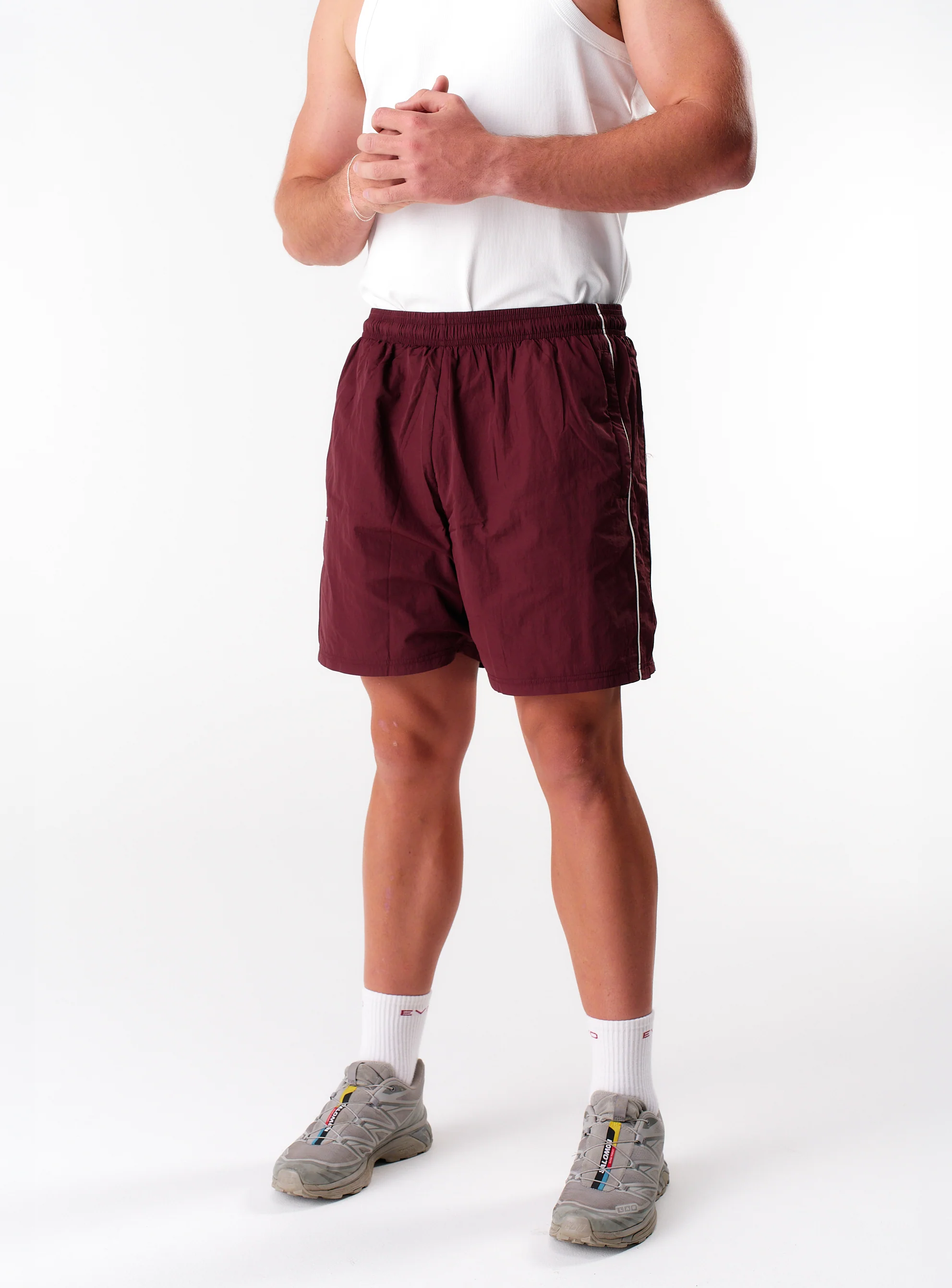 Stride 5" Track Shorts - Burgundy - Image 10