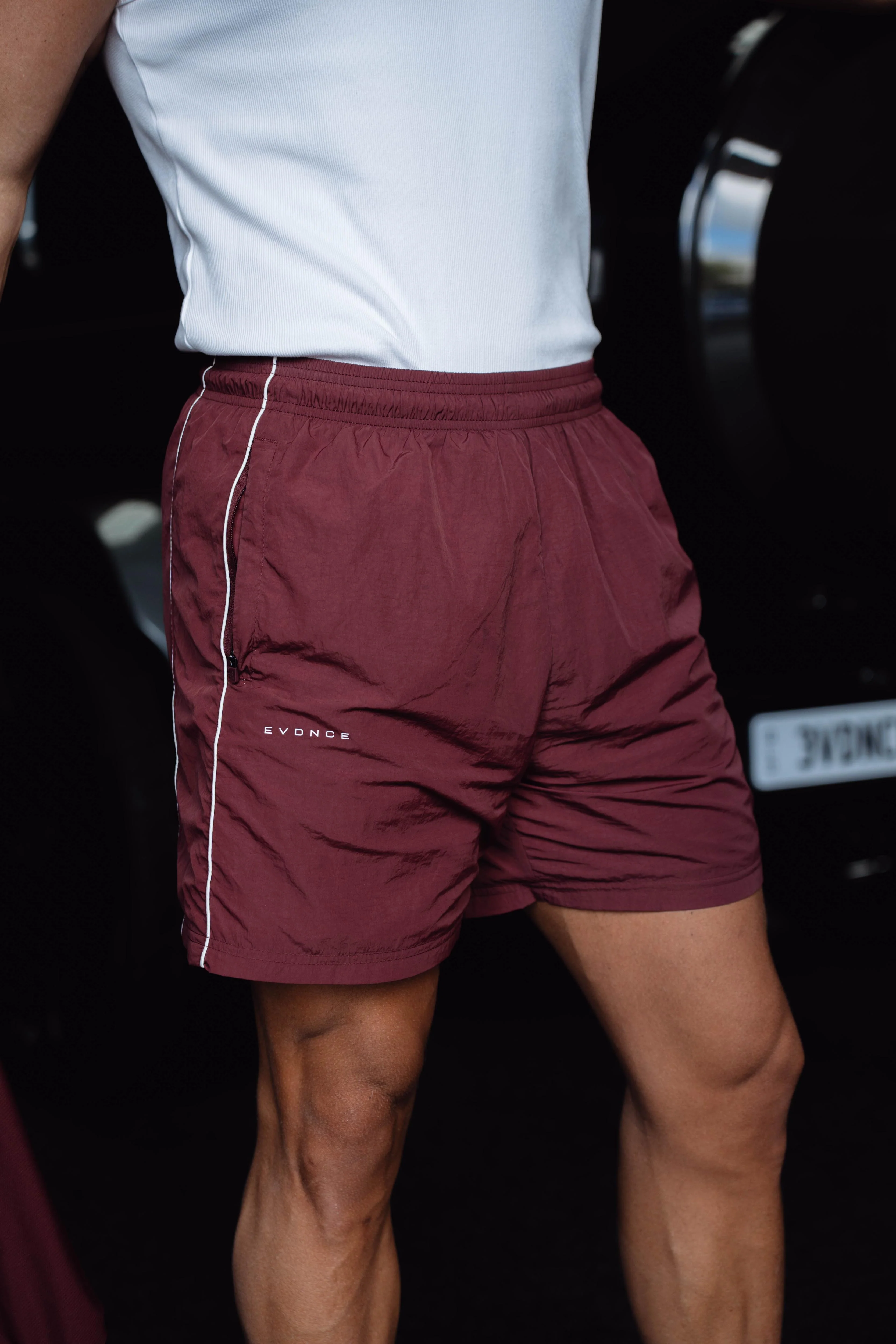 Stride 5" Track Shorts - Burgundy - Image 2