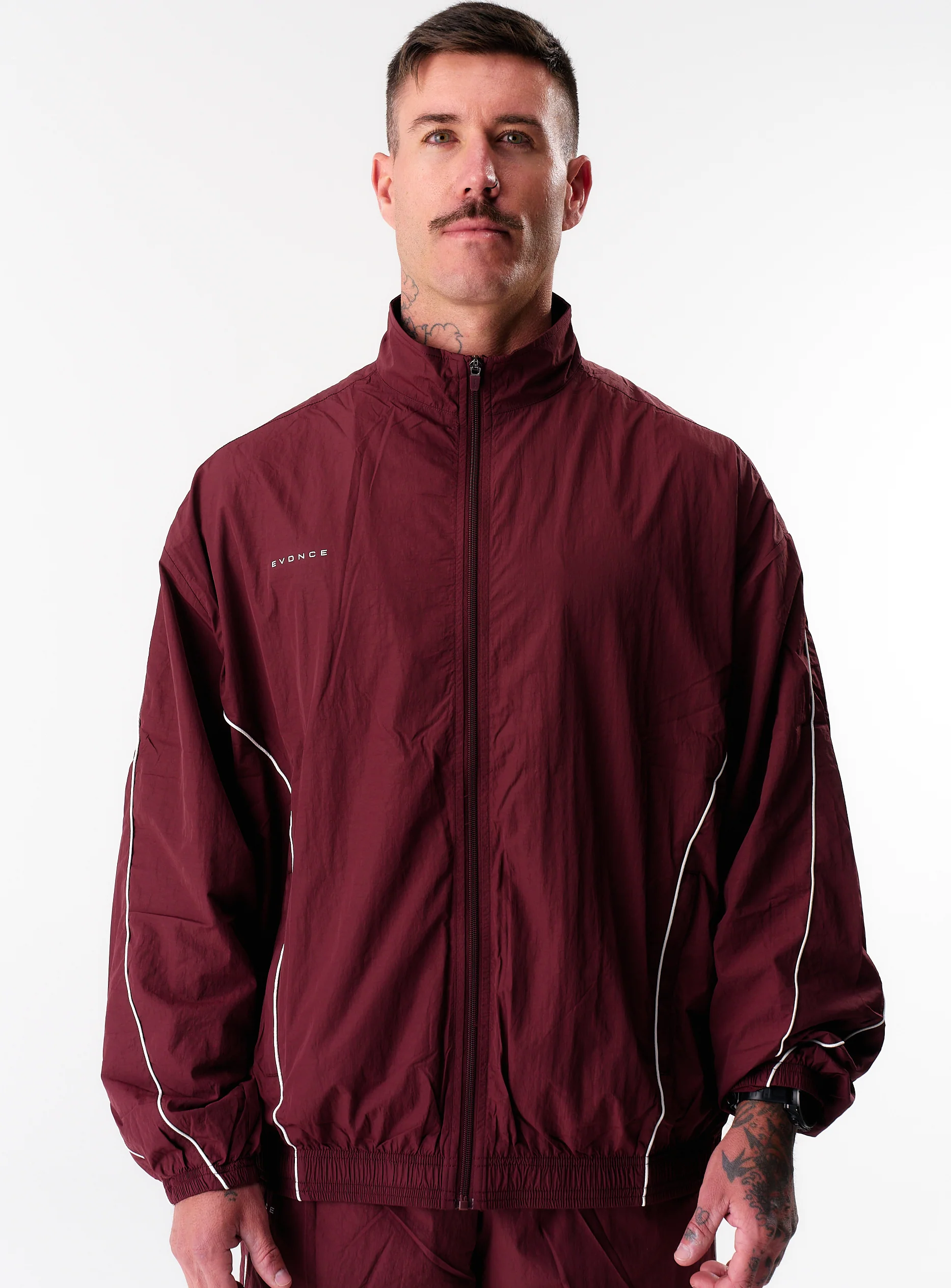 Stride Tracksuit Jacket - Burgundy - Image 15