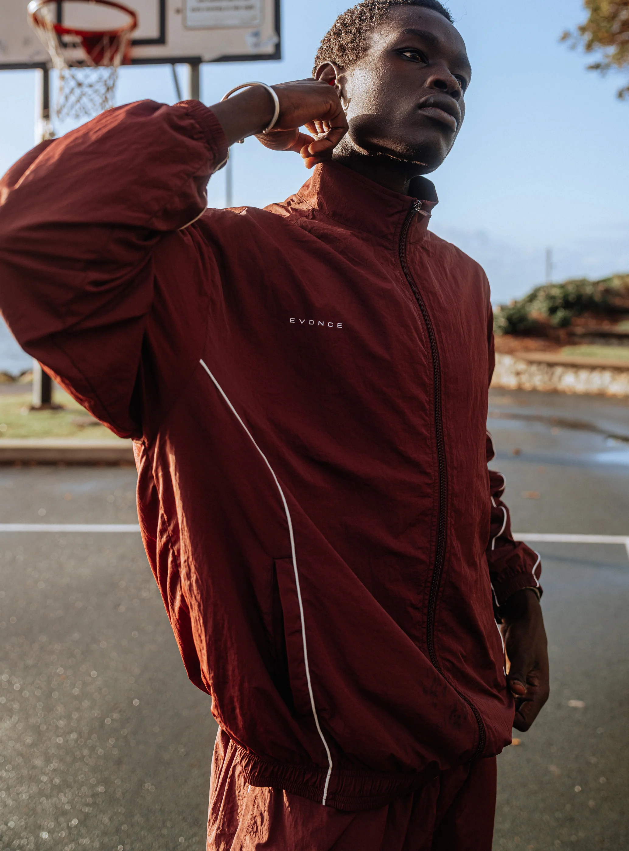Stride Tracksuit Jacket - Burgundy - Image 25