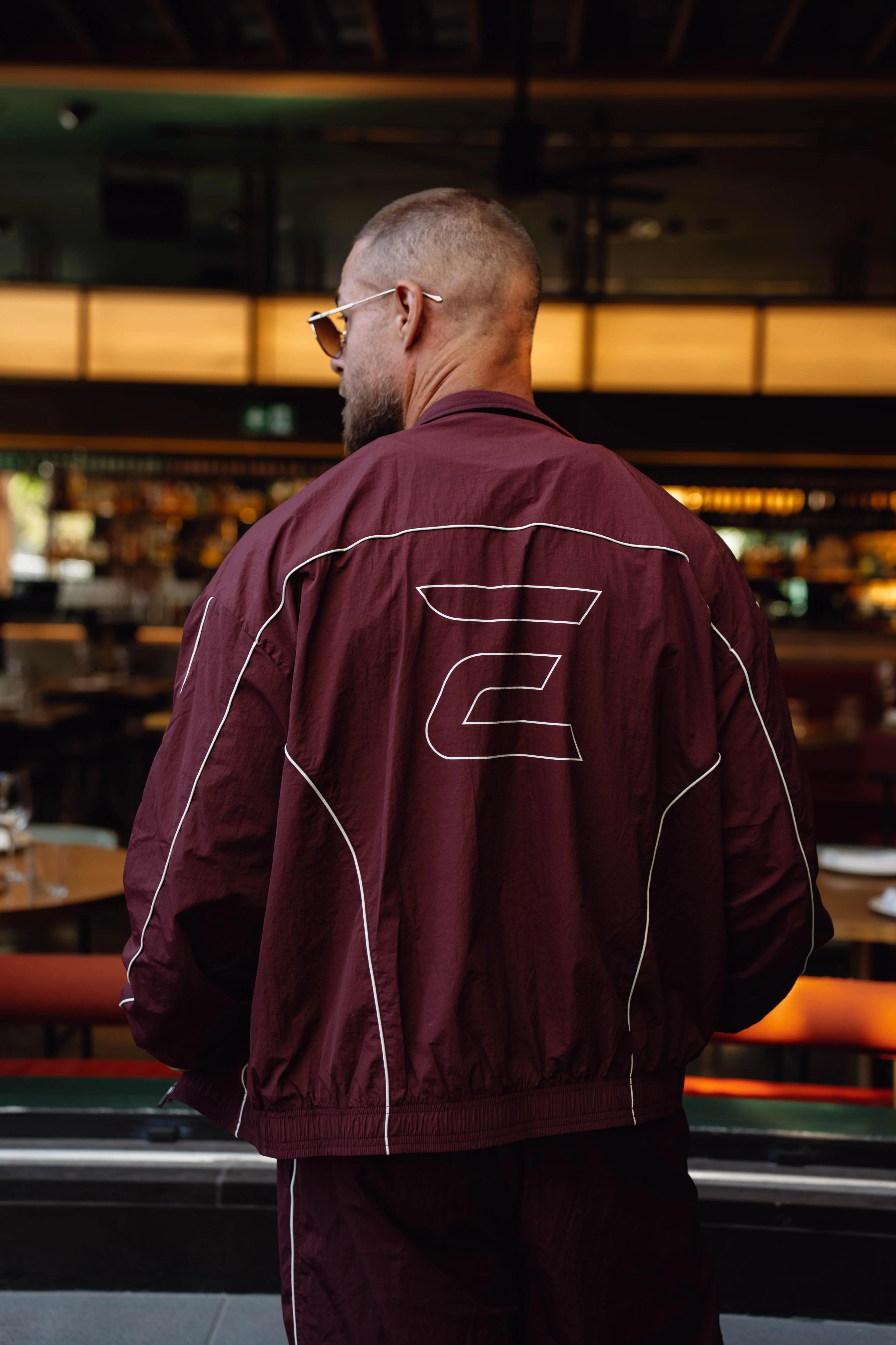 Stride Tracksuit Jacket - Burgundy - Image 3