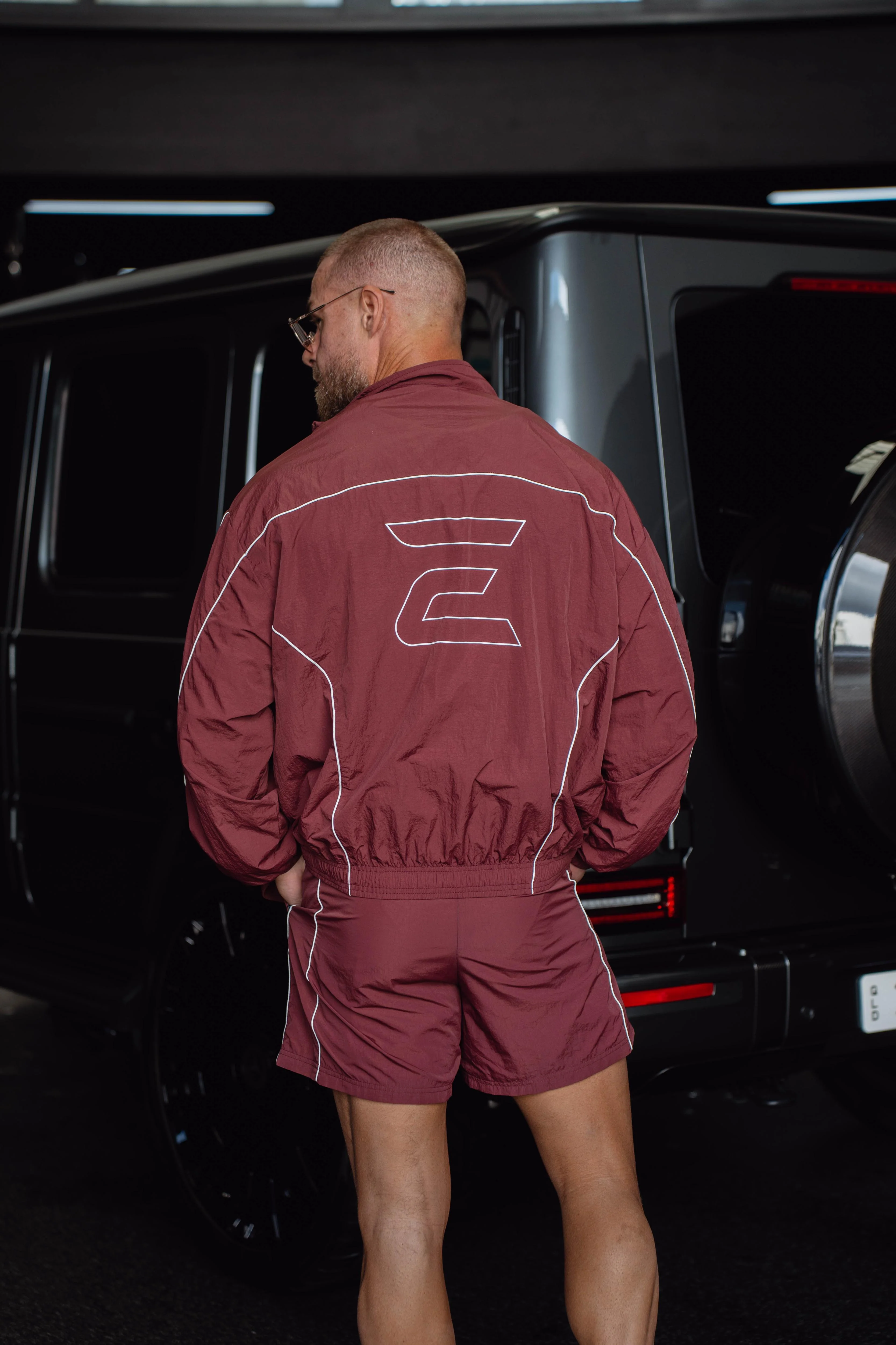 Stride Tracksuit Jacket - Burgundy - Image 5