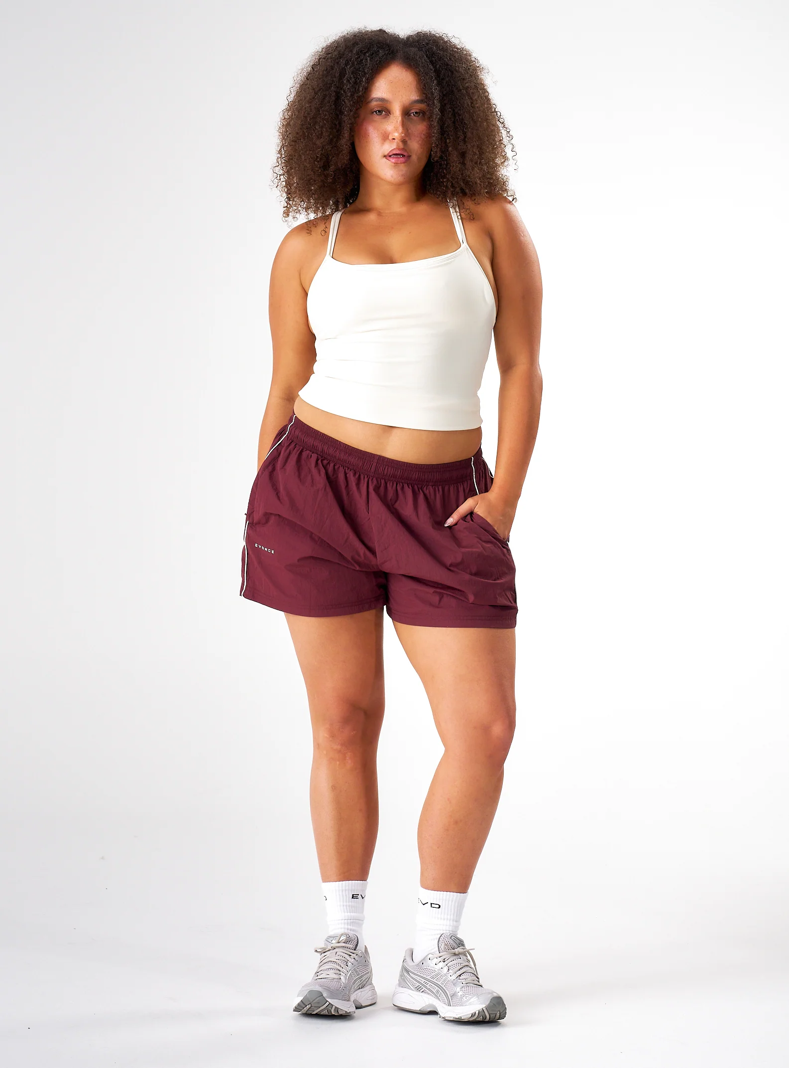 Women's Stride 3" Track Shorts - Burgundy - Image 3