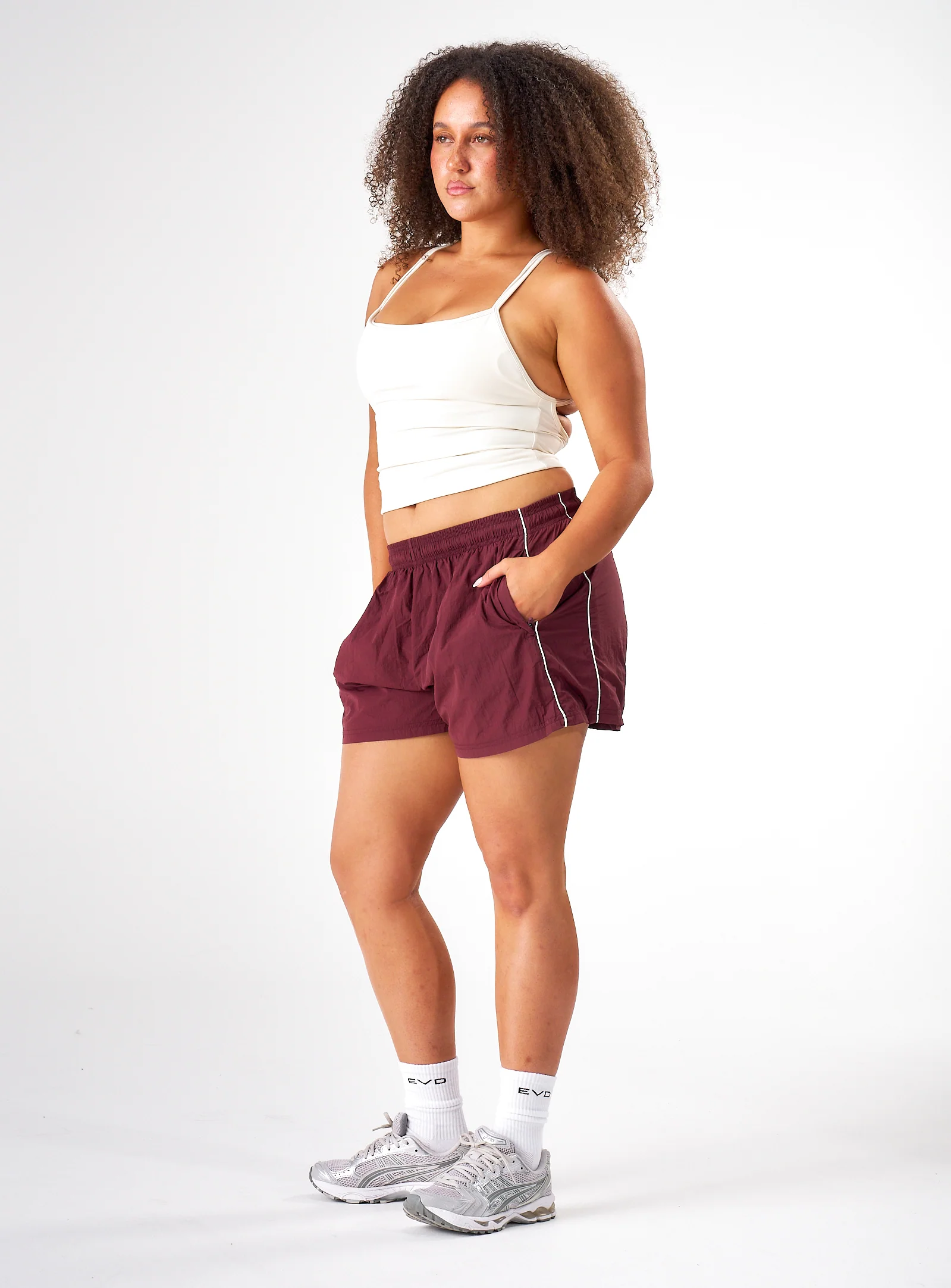 Women's Stride 3" Track Shorts - Burgundy - Image 4