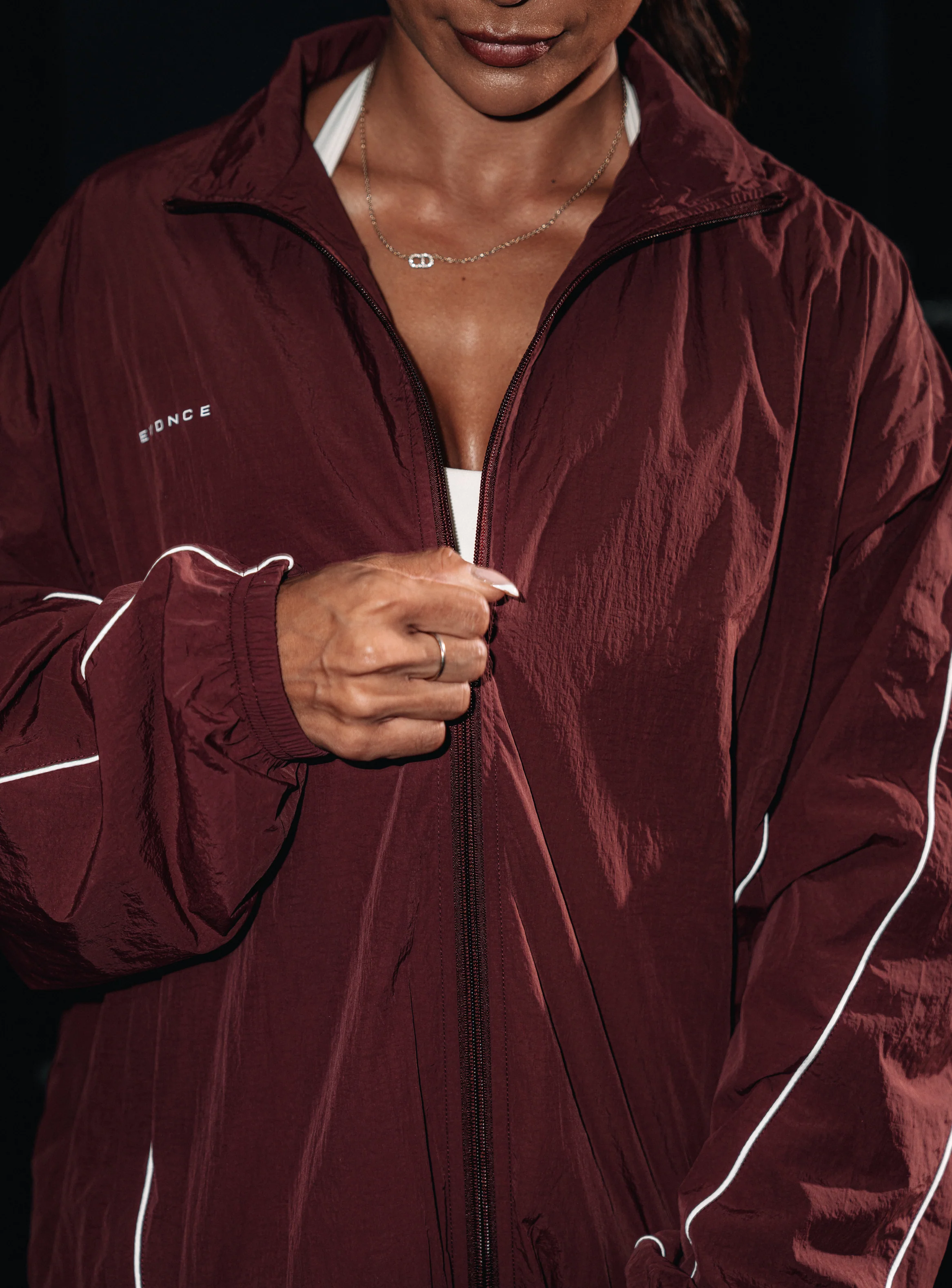 Women's Stride Tracksuit Jacket - Burgundy - Image 10