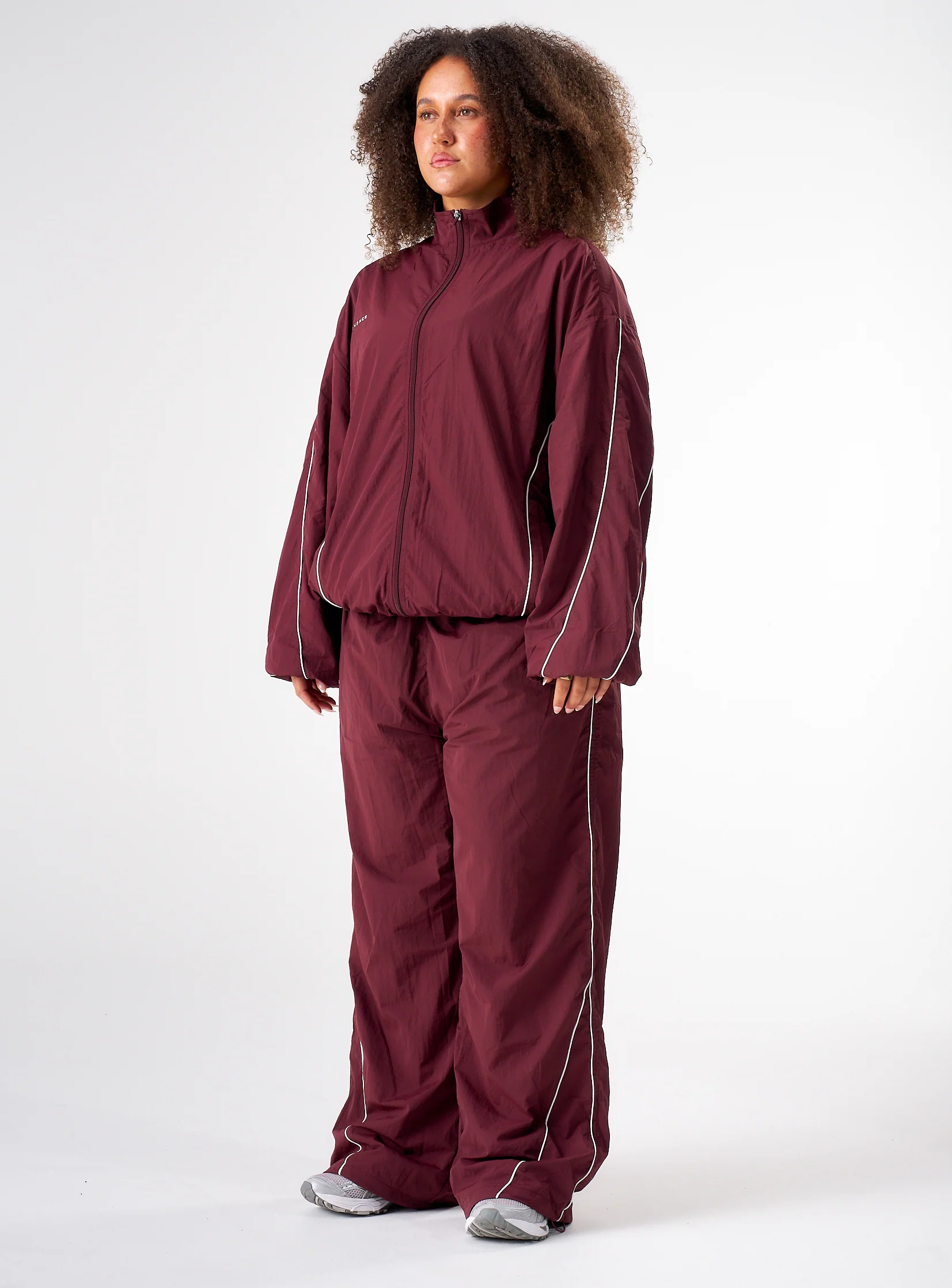 Women's Stride Tracksuit Jacket - Burgundy - Image 4
