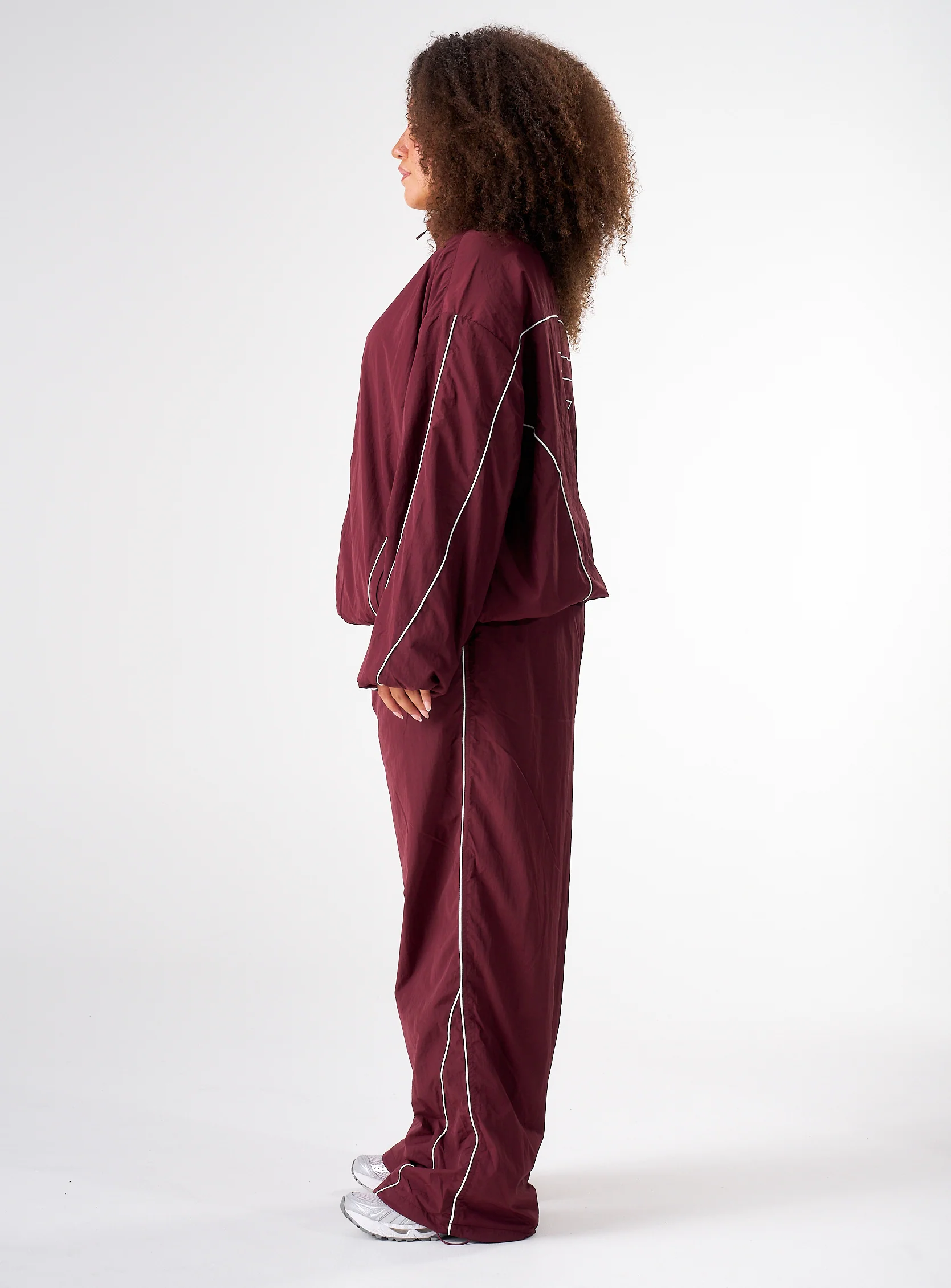 Women's Stride Tracksuit Jacket - Burgundy - Image 5