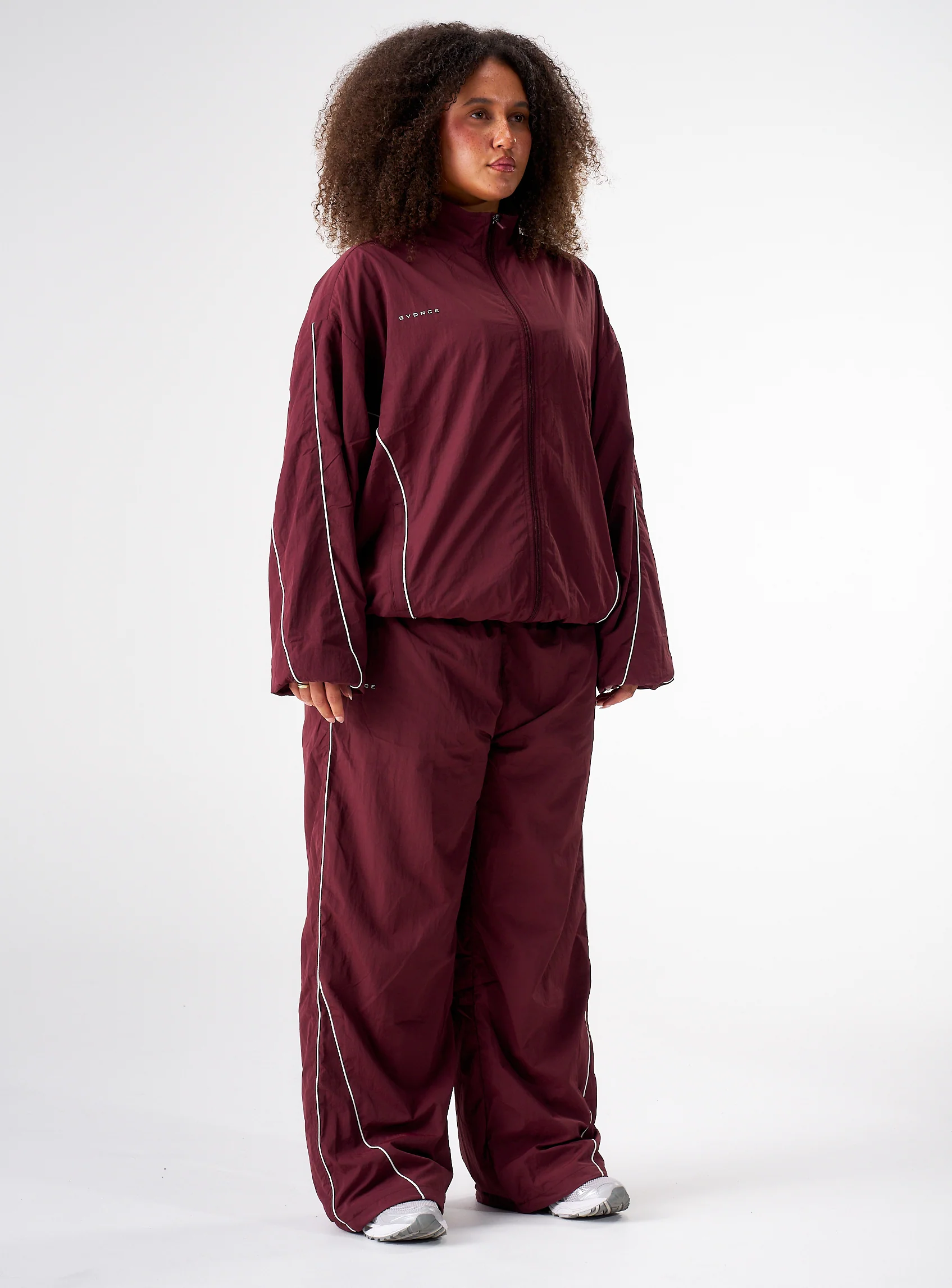 Women's Stride Tracksuit Jacket - Burgundy - Image 7