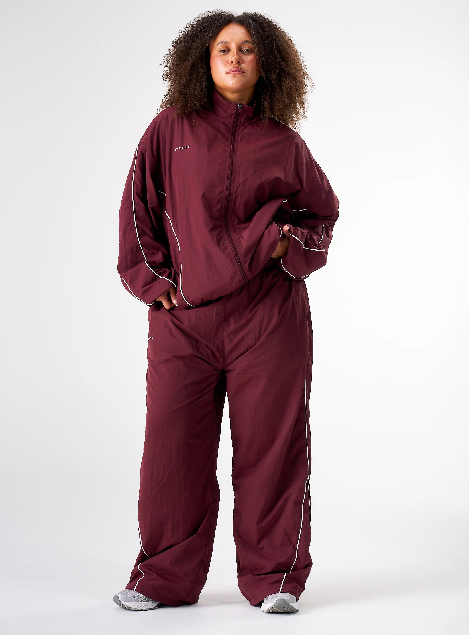 Women's Stride Tracksuit Jacket - Burgundy - Image 9