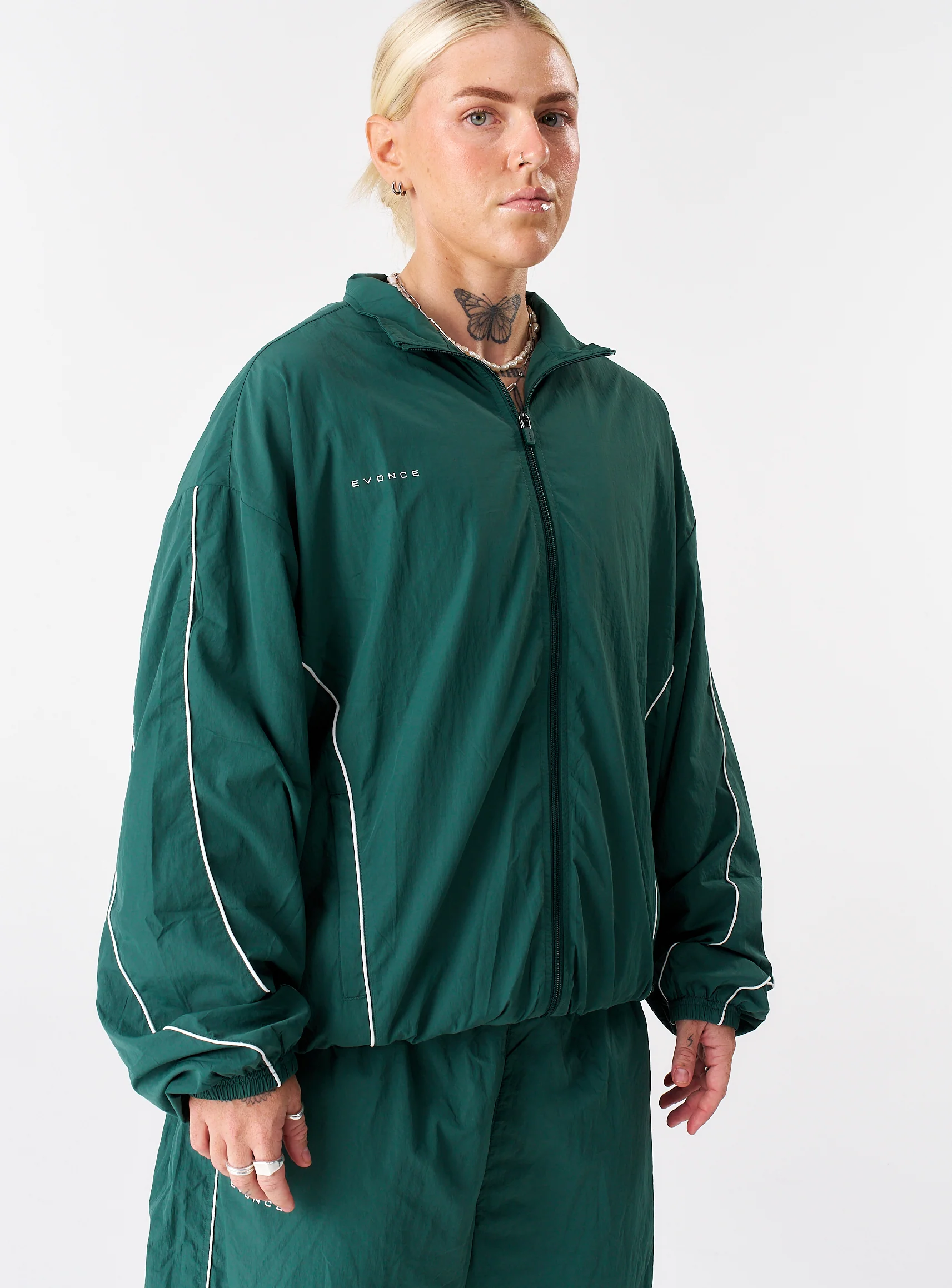 Women's Stride Tracksuit Jacket - Field Green - Image 4