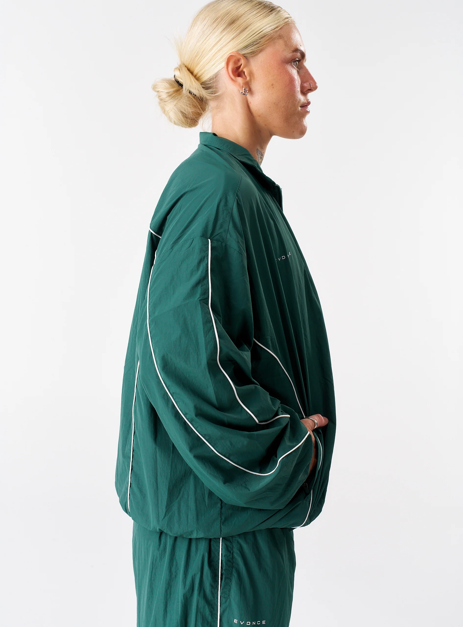 Women's Stride Tracksuit Jacket - Field Green - Image 5