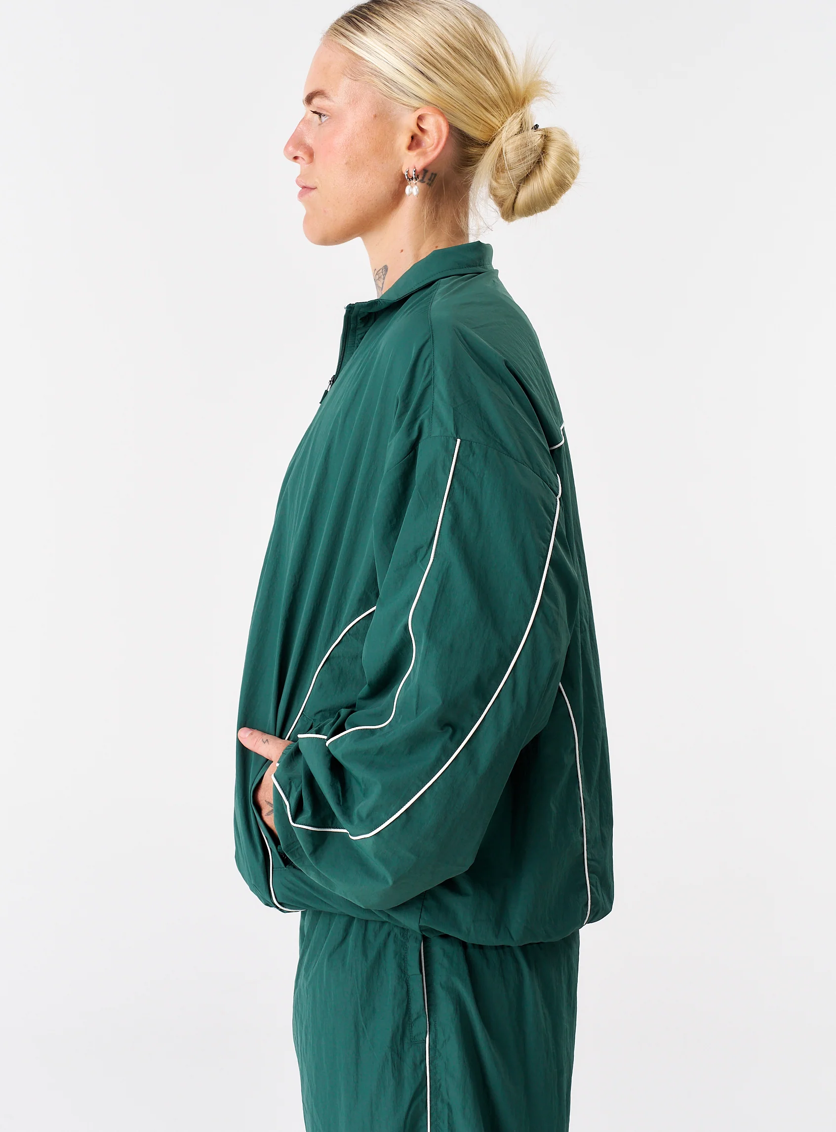 Women's Stride Tracksuit Jacket - Field Green - Image 7