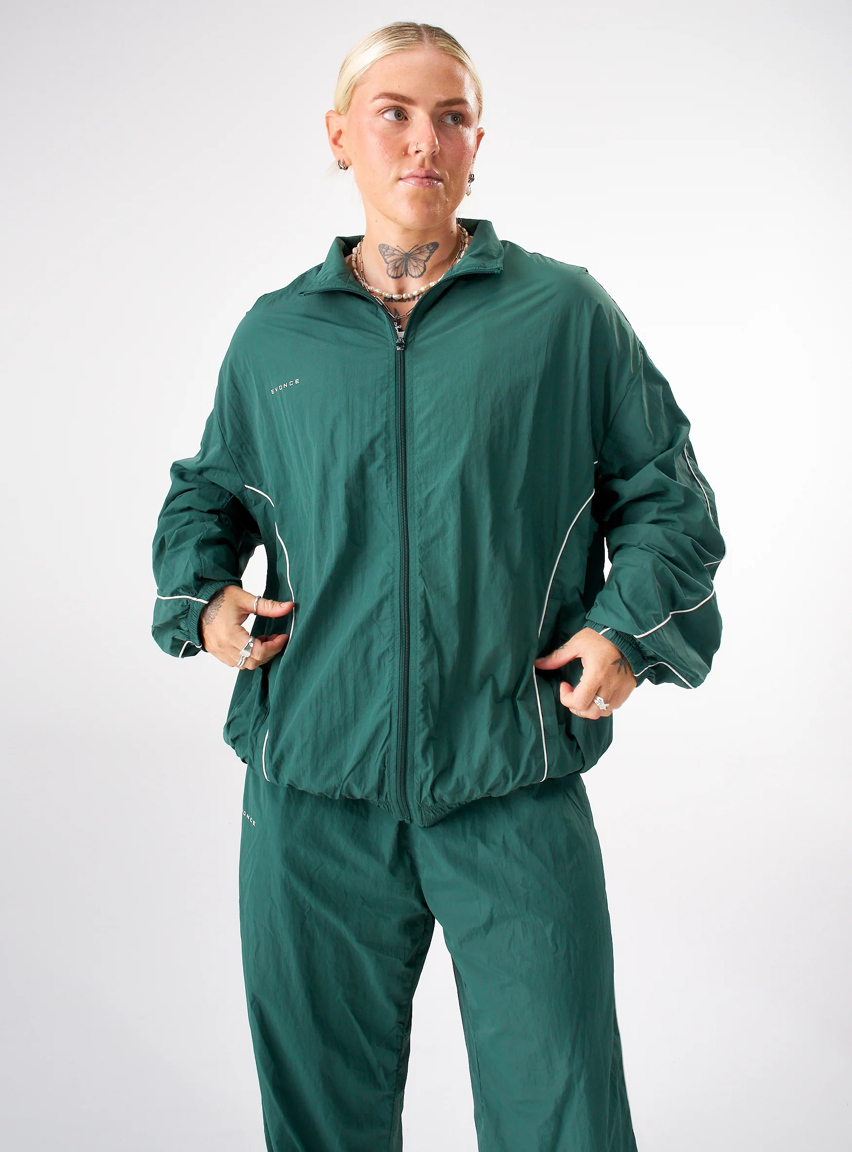 Women's Stride Tracksuit Jacket - Field Green - Image 8