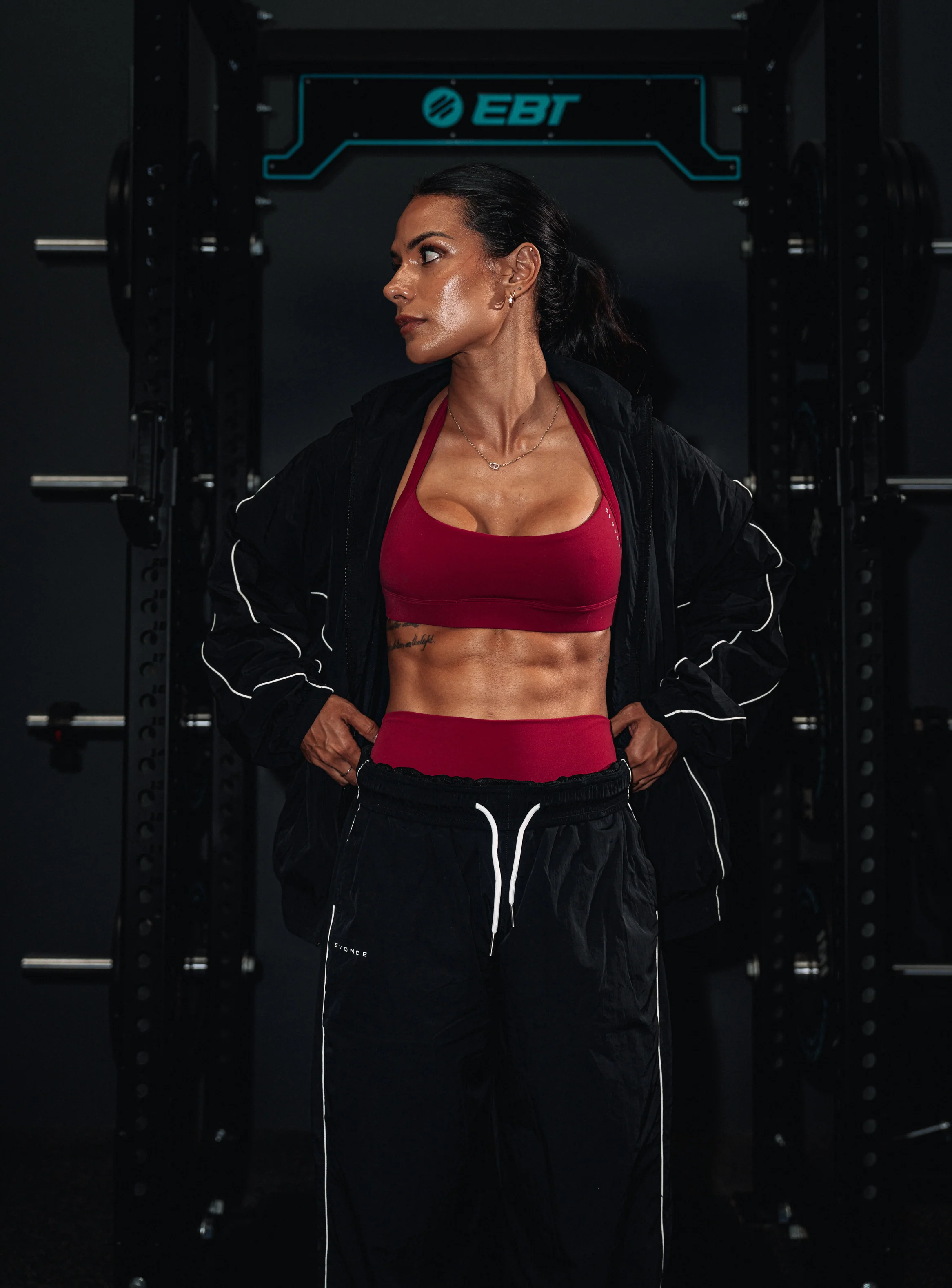 Women's Stride Tracksuit Jacket - Jet Black - Image 10
