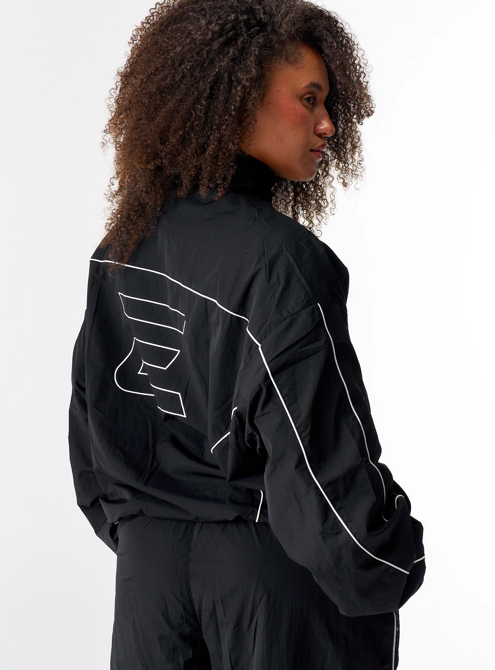 Women's Stride Tracksuit Jacket - Jet Black - Image 7